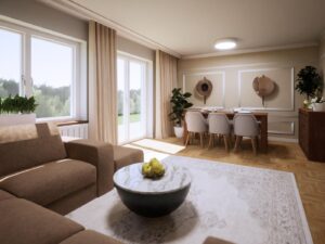 Projektowanie wnętrz Kraków dom salon ()