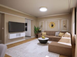 Projektowanie wnętrz Kraków dom salon ()