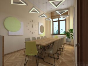 Projekt wnętrz biura w Krakowie