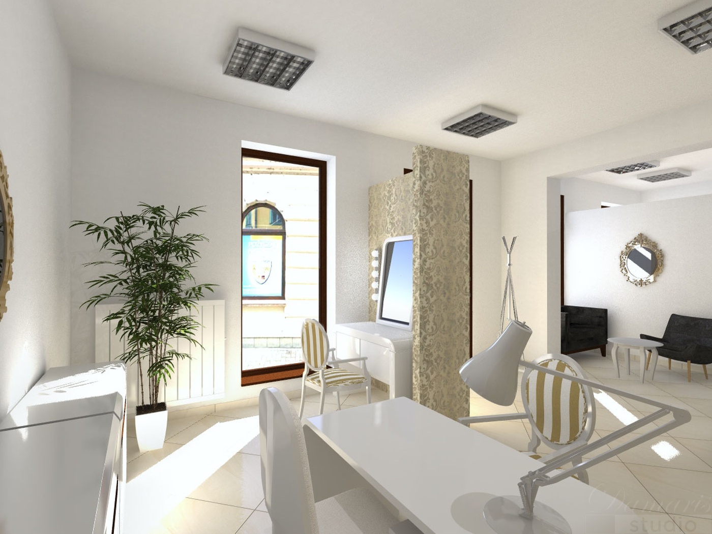 Projekt wnętrz salon kosmetyczny