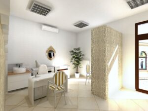 Projekt wnętrz salon kosmetyczny