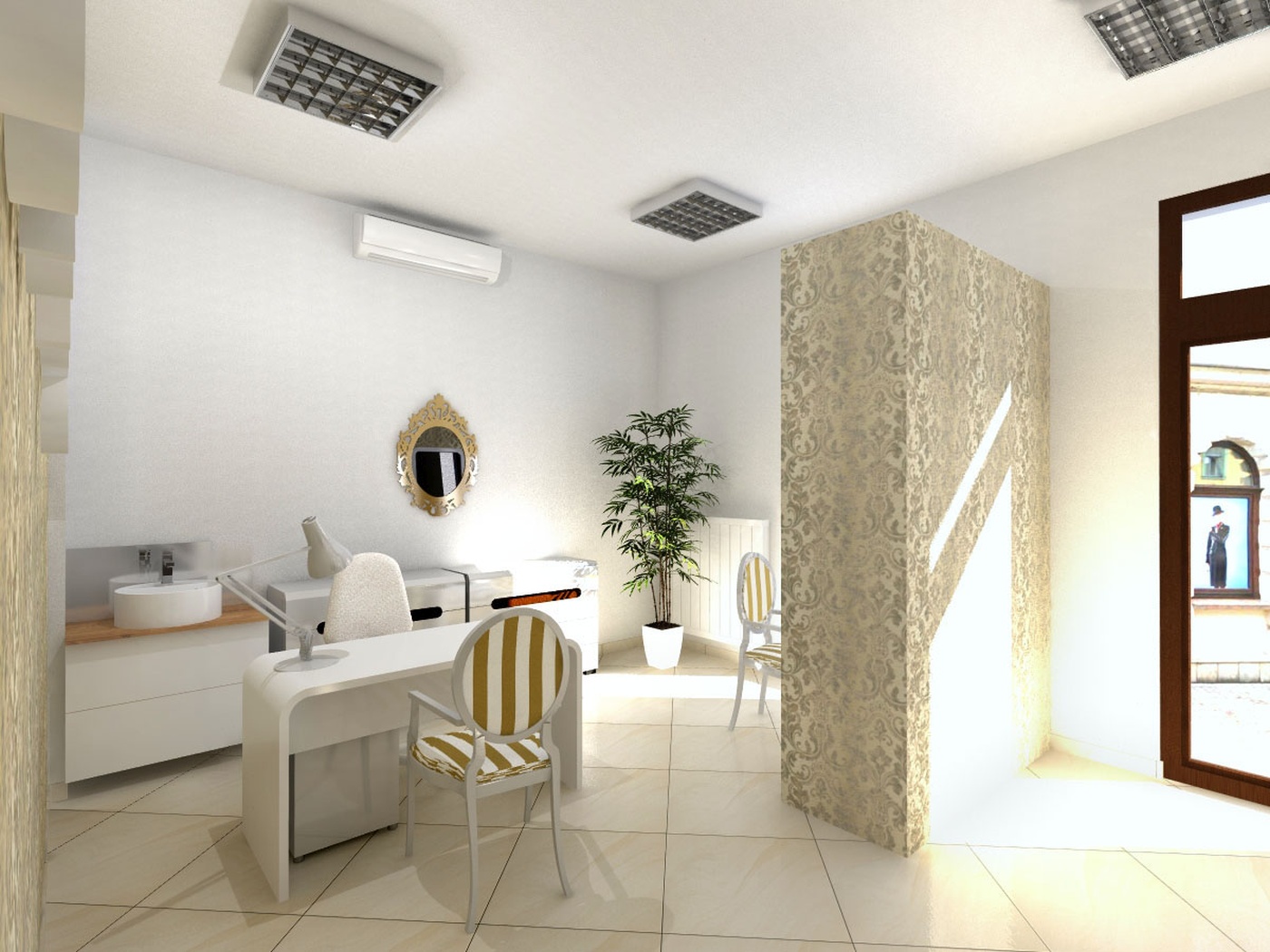 Projekt wnętrz salon kosmetyczny
