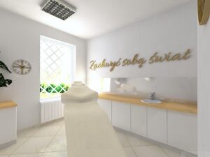Projekt wnętrz salon kosmetyczny