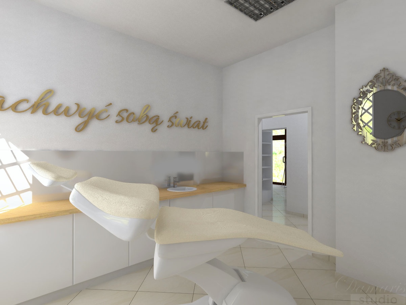 Projekt wnętrz salon kosmetyczny