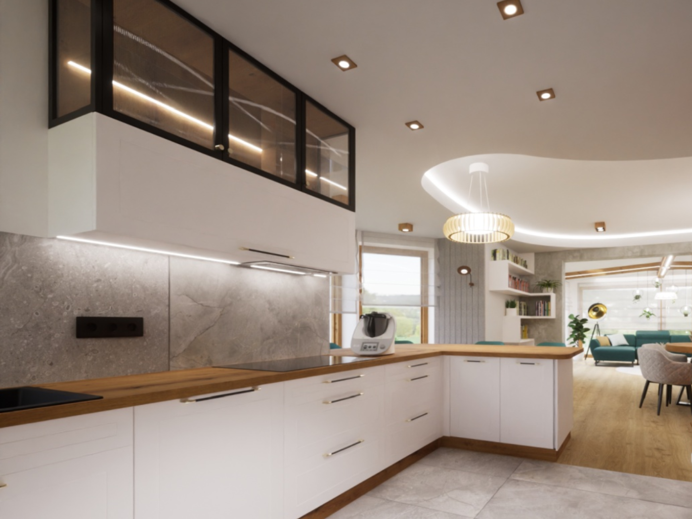 portfolio Damaris Projektowanie wnetrz Rzeszow Grupa mieszkanie salon